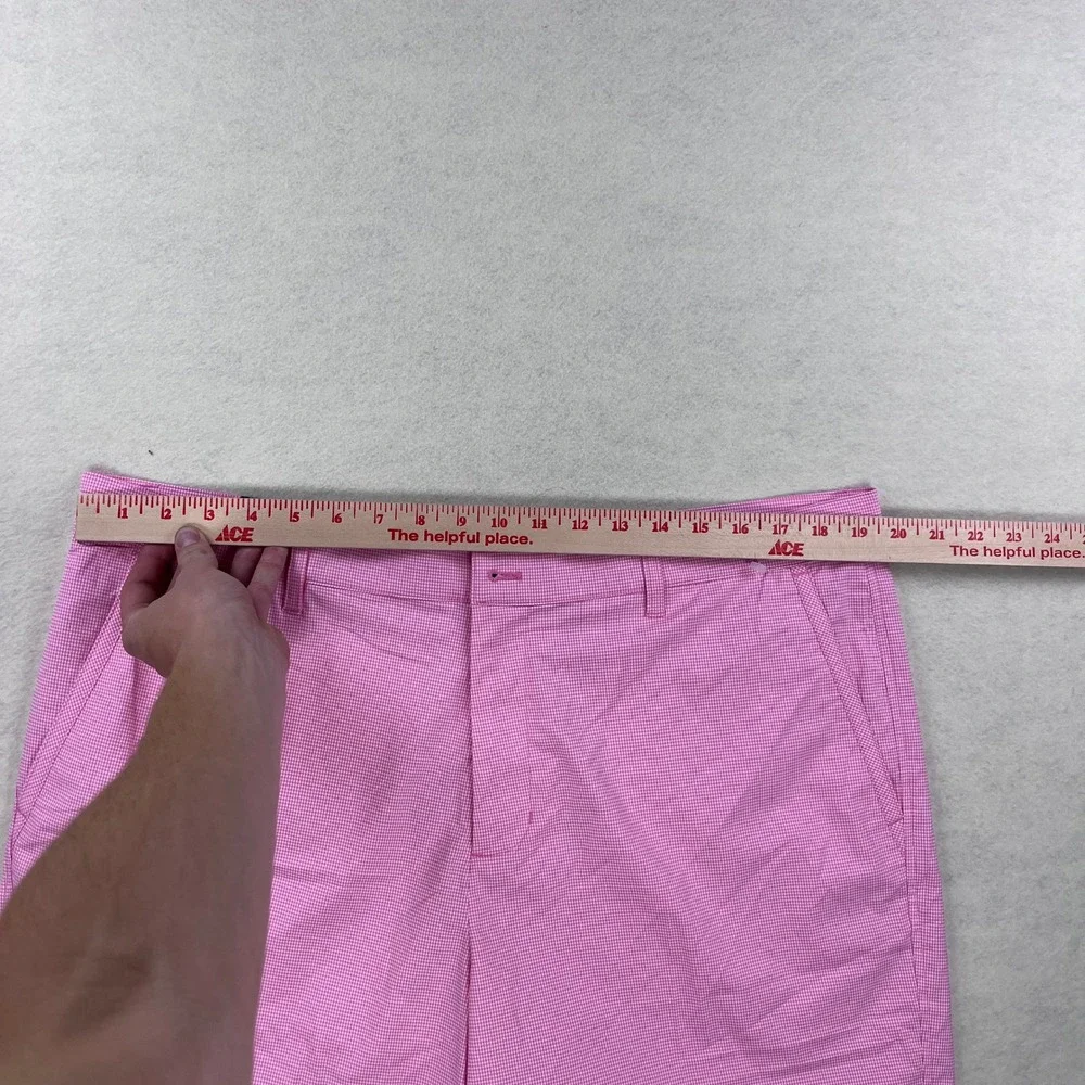 NWT! Dunning Golf Mens Pink Gingham Stretch Performance Shorts 38 D7F20H619